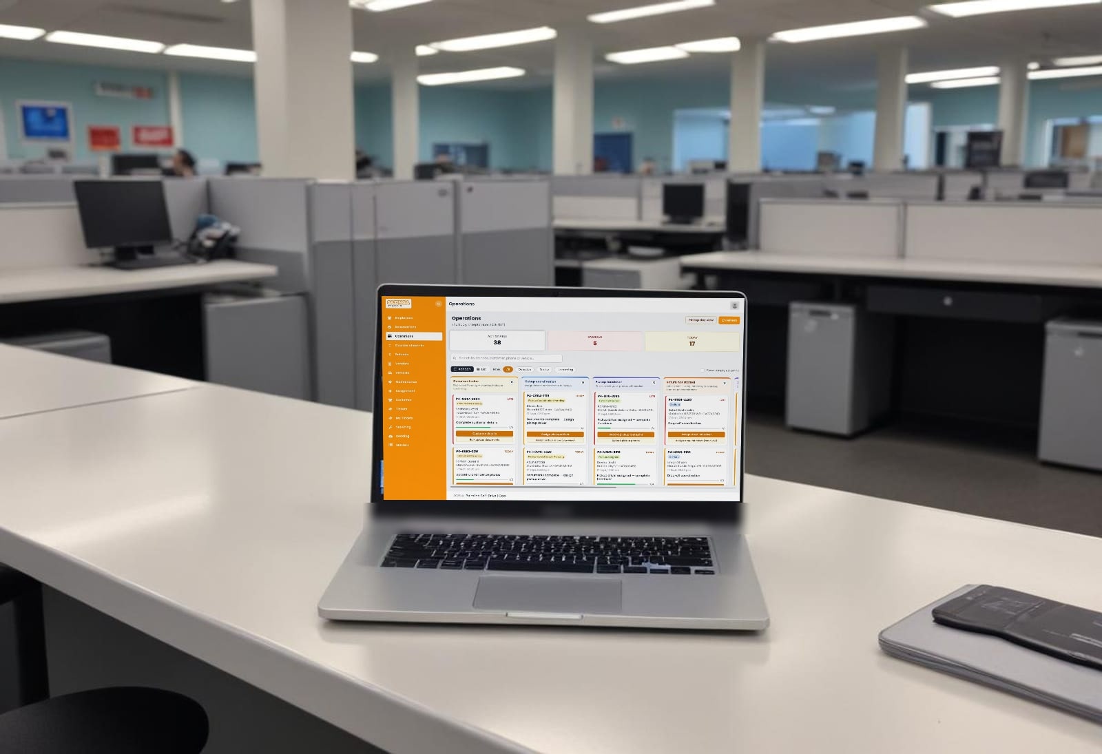 Vehicle rental — the application in use