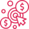 Arrow pointing the center of the circle